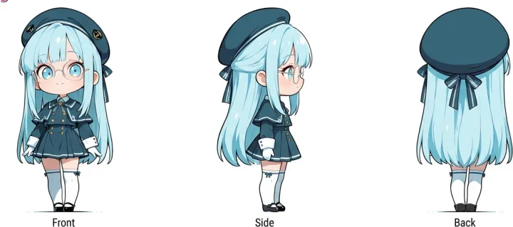 Mina Azure official character design